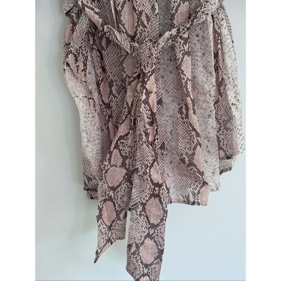 Zimmerman Bellitude Batwing Blouse Snakeskin Print Women's Size US 4 - Picture 9 of 12